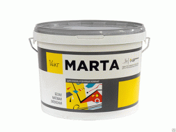 Краска Марта д/кухонь и ван.комнат белая, 3кг