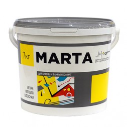 Краска Марта интерьерная белая акриловая, 7,5кг