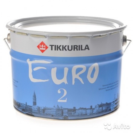 Краска Тиккурила Евро 2 латексная мат., 9л