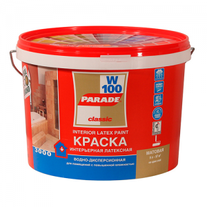 Краска Parade W100 латексная,/База А/, 2,5л