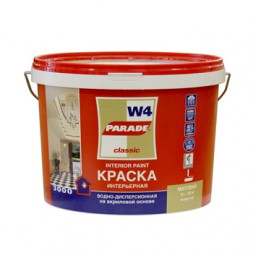 Краска Parade W4 износоуст. бел. мат./База А/, 5л